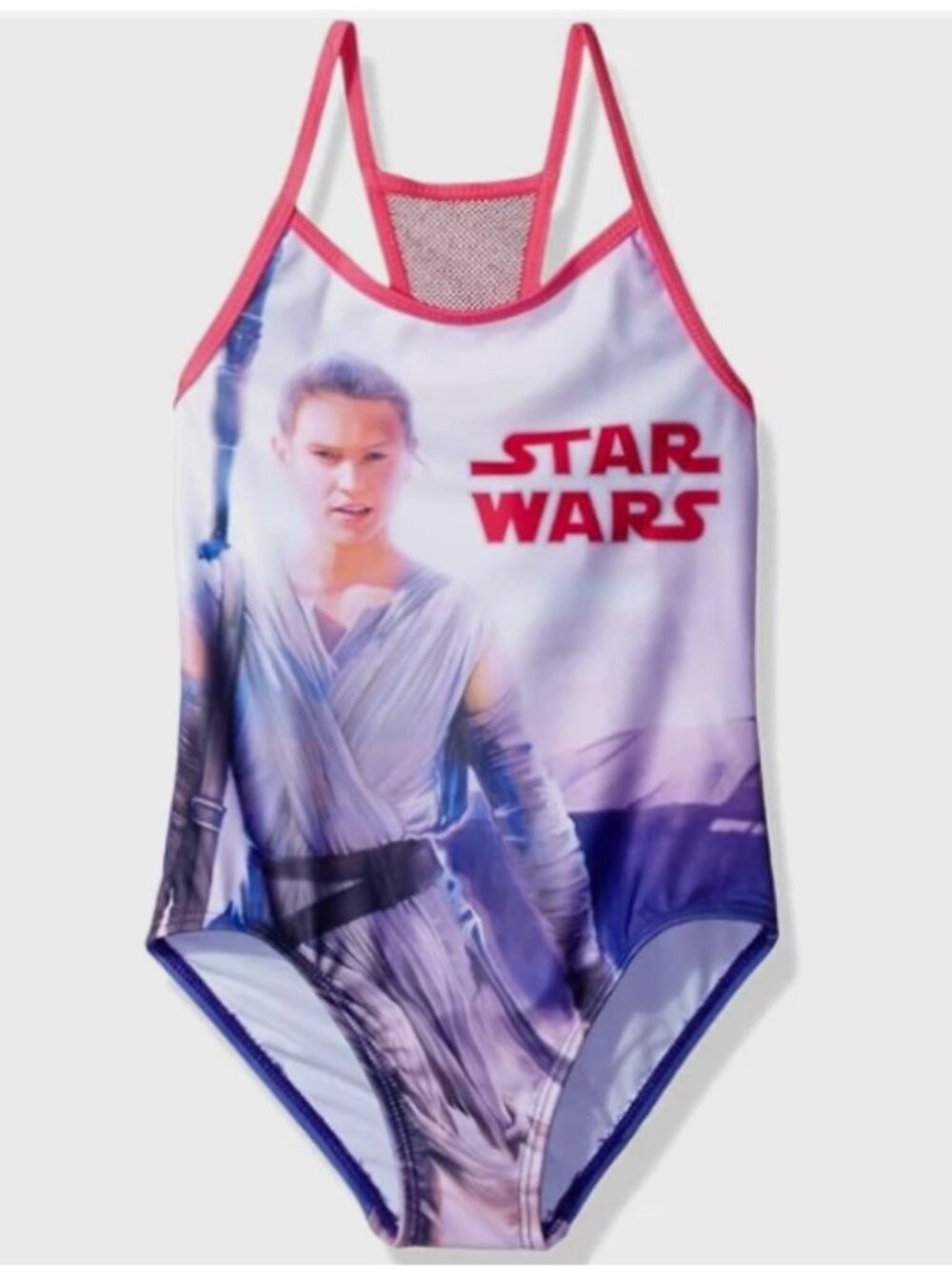 NEW WITH TAGS Star Wars Girls' One Piece Pink & Purple Swimsuit,  Sz. 5/6